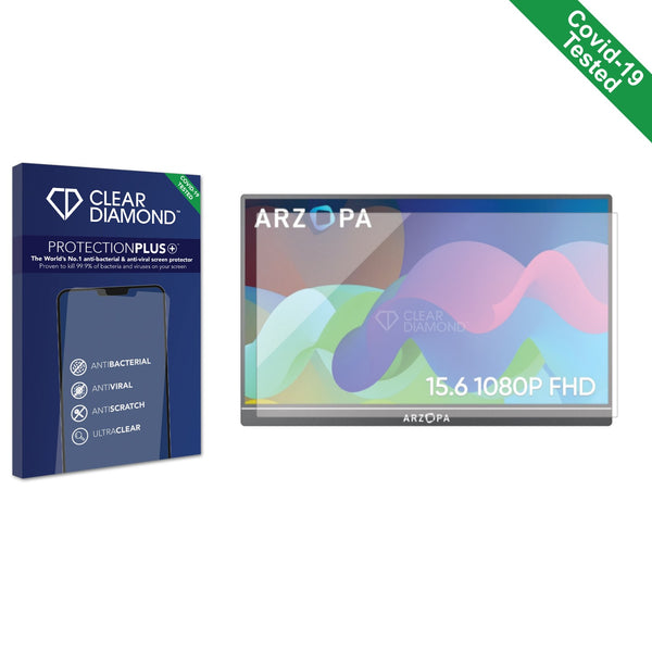 Clear Diamond Anti-viral Screen Protector for ARZOPA 15.6" Portable Monitor