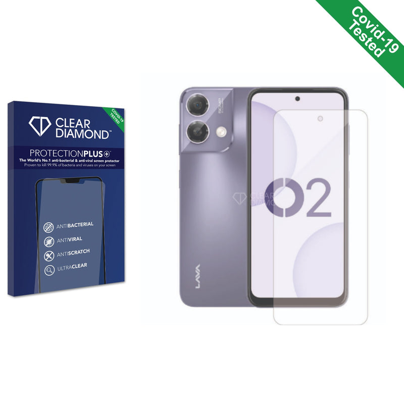 Clear Diamond Anti-viral Screen Protector for Lava O2