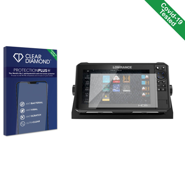 Clear Diamond Anti-viral Screen Protector for Lowrance HDS Live 9 