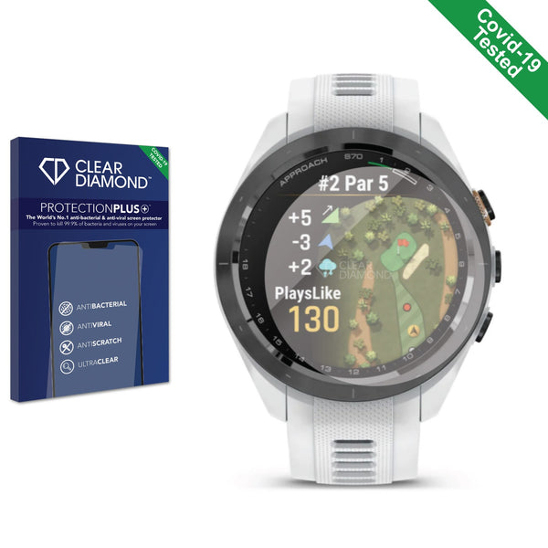 Clear Diamond Anti-viral Screen Protector for Garmin Approach S70 (42mm)