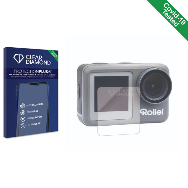 Clear Diamond Anti-viral Screen Protector for Rollei Actioncam 9s Plus