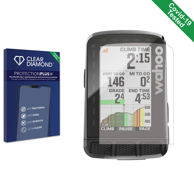 Clear Diamond Anti-viral Screen Protector for Wahoo Elemnt Roam 2