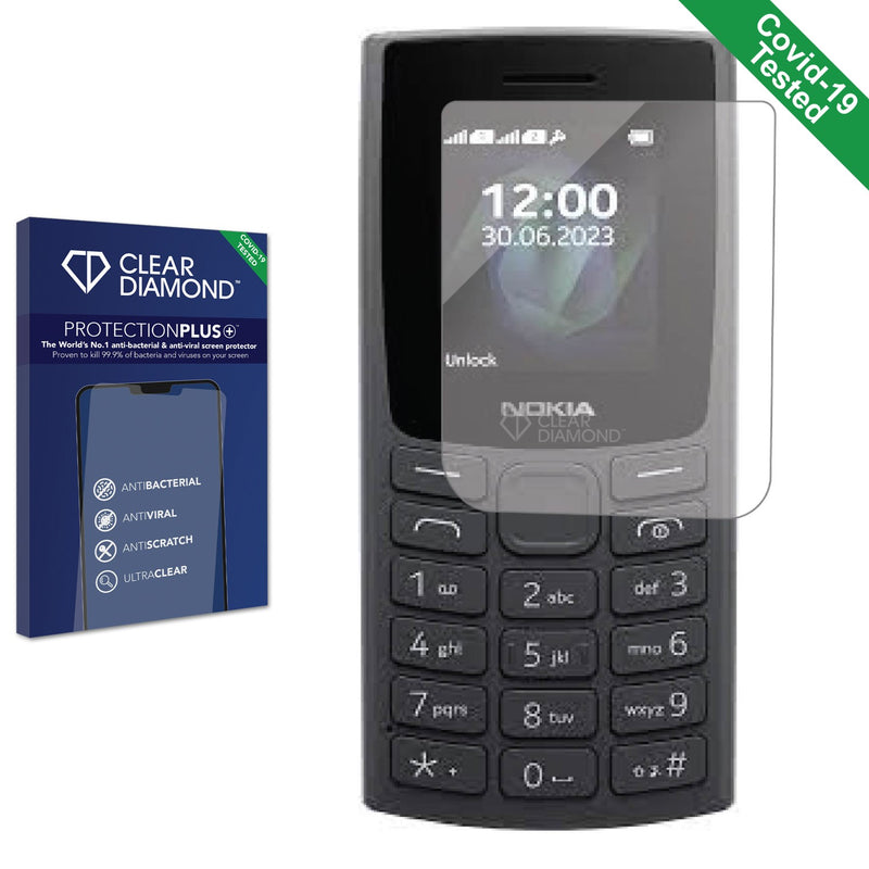 Clear Diamond Anti-viral Screen Protector for Nokia 105 (2023)