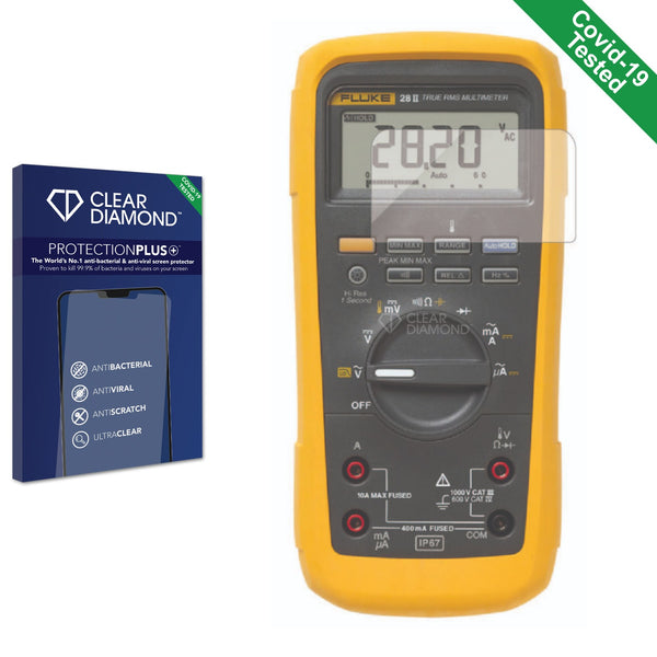 Clear Diamond Anti-viral Screen Protector for Fluke 28 II Rugged Diital Multimeter