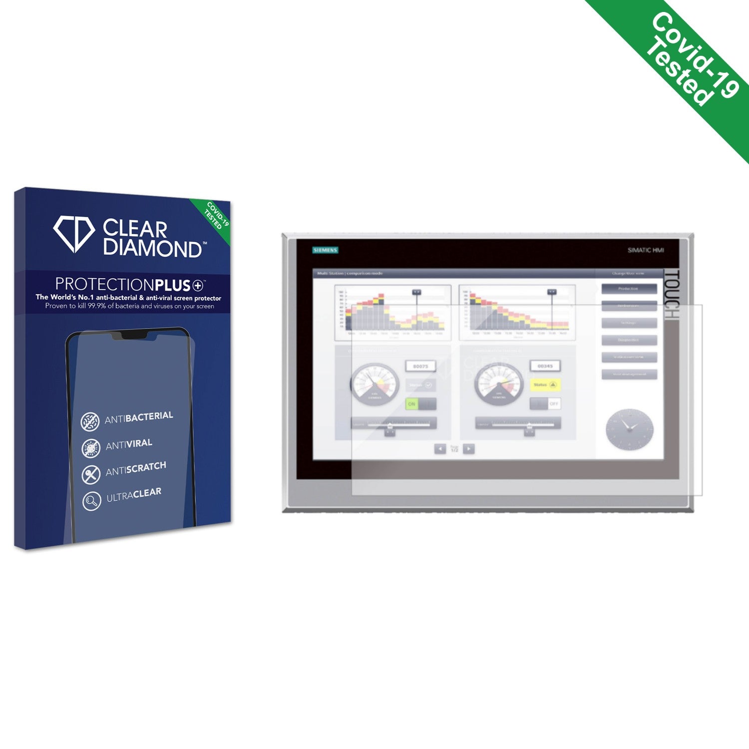 Clear Diamond Anti-viral Screen Protector for Siemens Simatic IFP 1500 ...