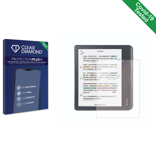 Clear Diamond Anti-viral Screen Protector for Kobo Libra Colour