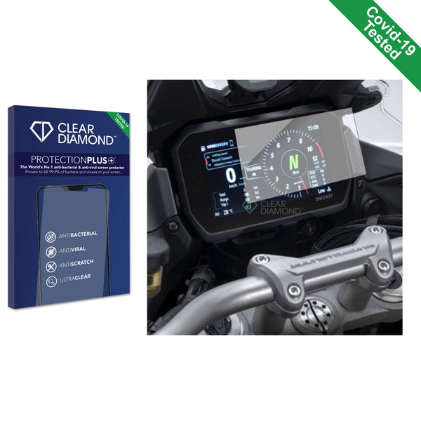 Clear Diamond Anti-viral Screen Protector for Ducati Multistrada V4S 2023 TFT-Display