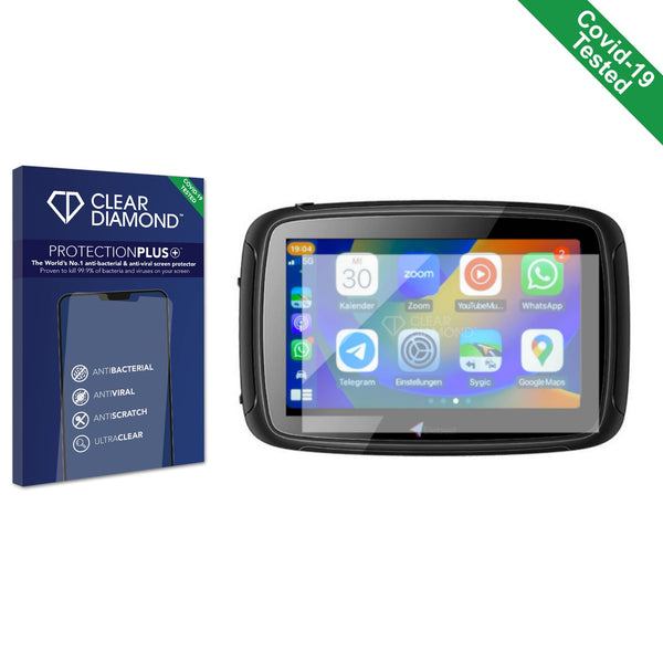 Clear Diamond Anti-viral Screen Protector for Elebest Carplay C650 5