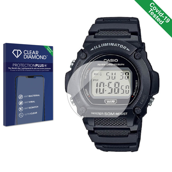 Clear Diamond Anti-viral Screen Protector for Casio W-219H-1AV