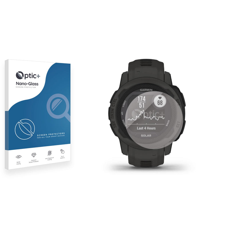 Optic+ Nano Glass Screen Protector for Garmin Instinct 2S