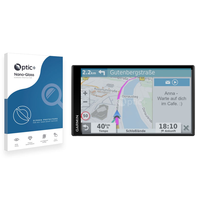 Optic+ Nano Glass Screen Protector for Garmin DriveSmart 65