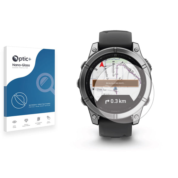 Optic+ Nano Glass Screen Protector for Garmin Fenix 8 E (47mm)