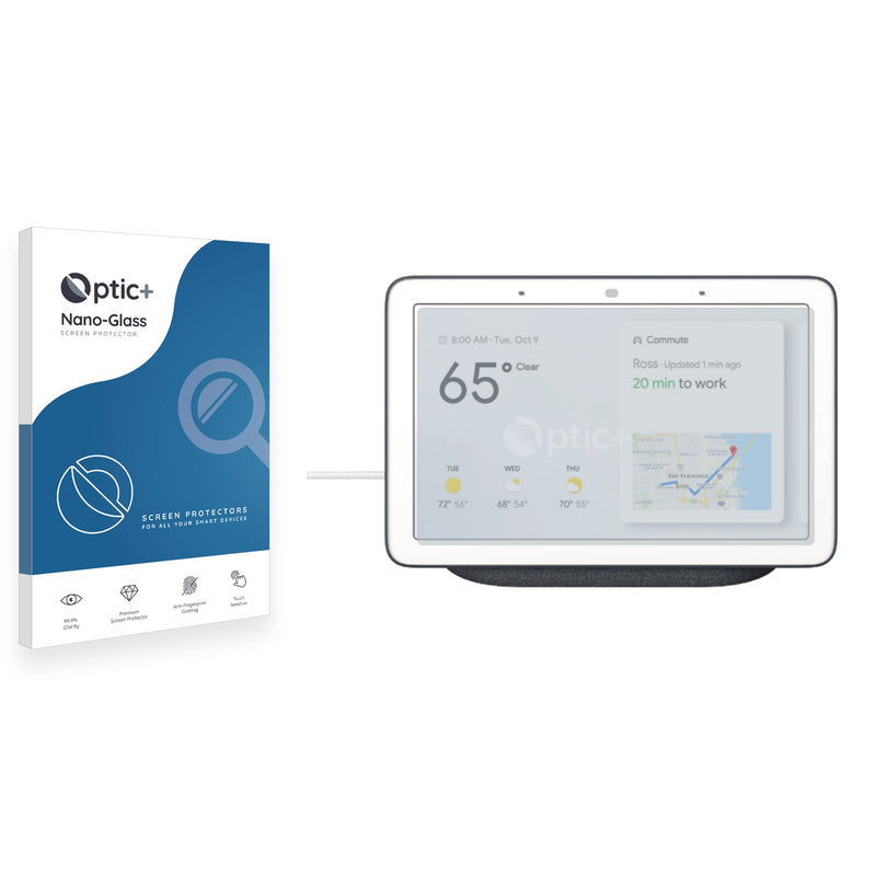 Optic+ Nano Glass Screen Protector for Google Nest Hub