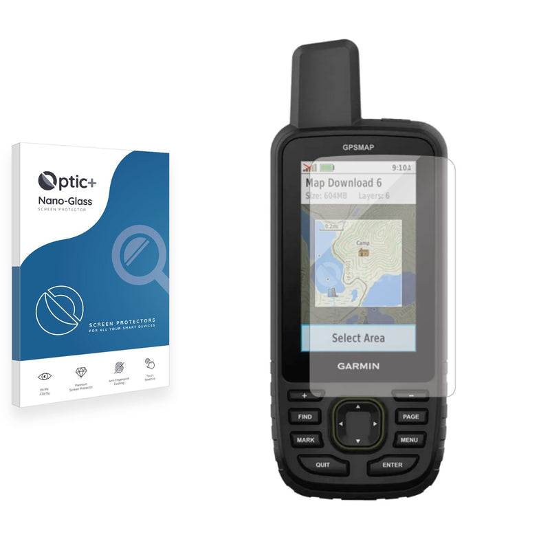 Optic+ Nano Glass Screen Protector for Garmin GPSMAP 67