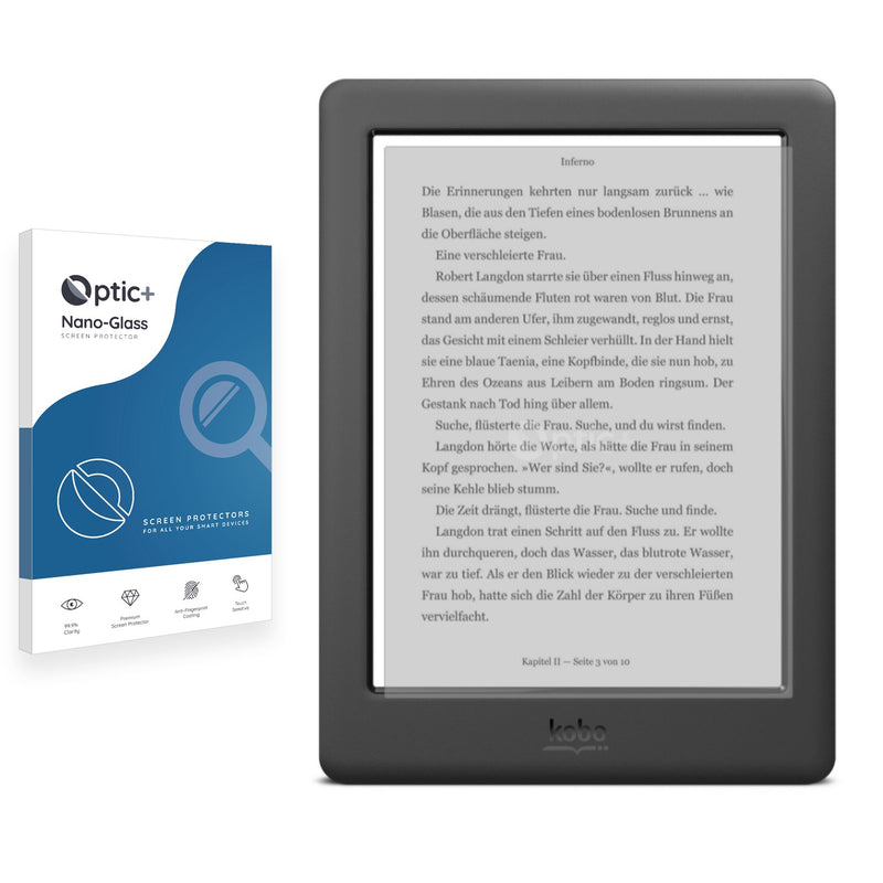 Optic+ Nano Glass Screen Protector for Kobo Glo HD