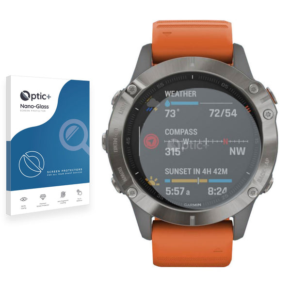 Optic+ Nano Glass Screen Protector for Garmin Fenix 6