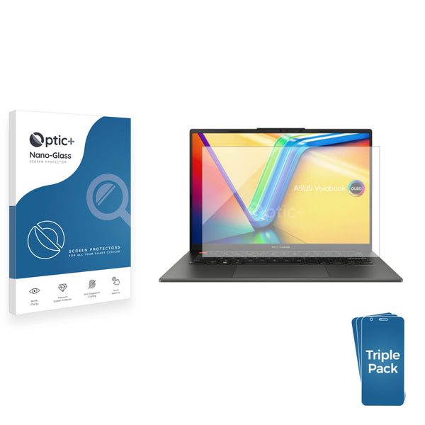 3pk Optic+ Nano Glass Screen Protectors for ASUS VivoBook S 14 OLED K5404
