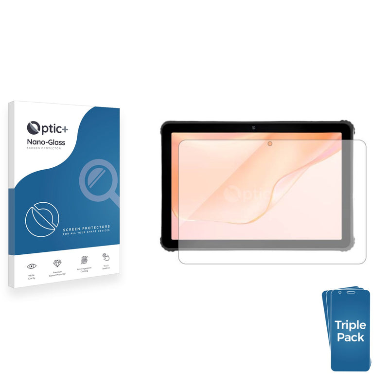 3pk Optic+ Nano Glass Screen Protectors for Wintouch WT101