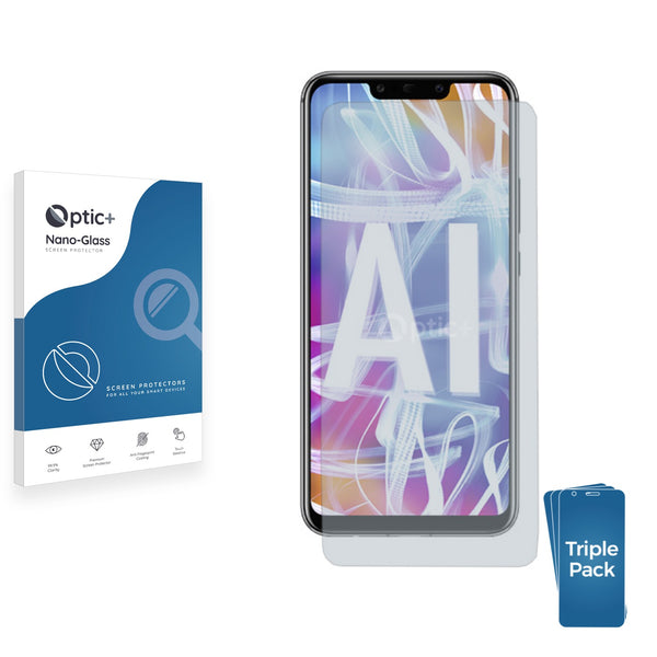 3pk Optic+ Nano Glass Screen Protectors for Huawei Mate 20 lite