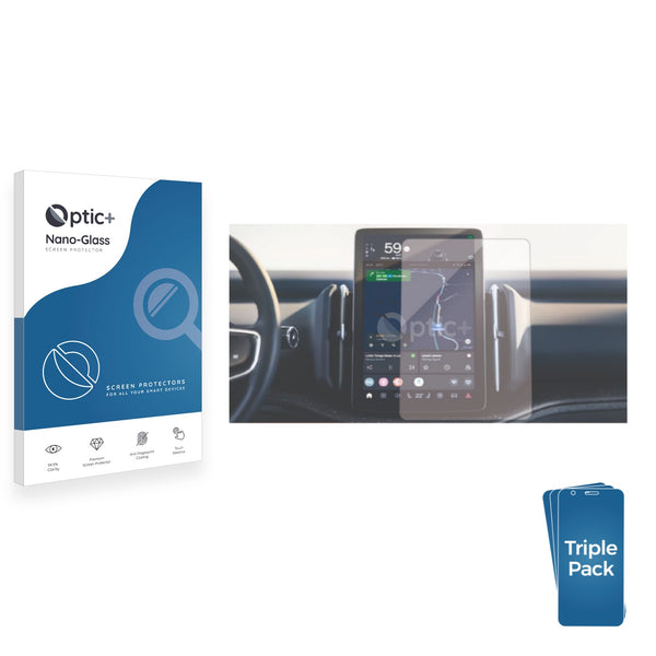 3pk Optic+ Nano Glass Screen Protectors for Volvo EX30 2024
