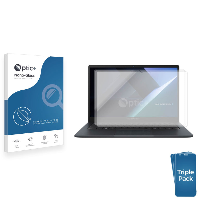 3-pack of Nano Glass screen protectors for ASUS ExpertBook B1 BM1503