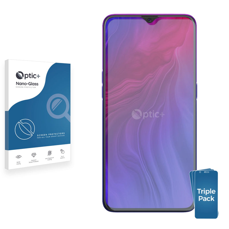 3pk Optic+ Nano Glass Screen Protectors for Oppo Reno Z