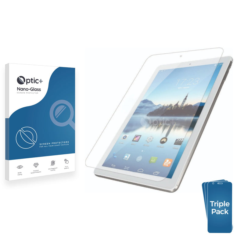 3pk Optic+ Nano Glass Screen Protectors for Pusokei Tablet 8