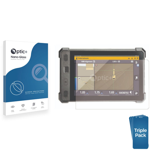 3pk Optic+ Nano Glass Screen Protectors for Trimble TD540