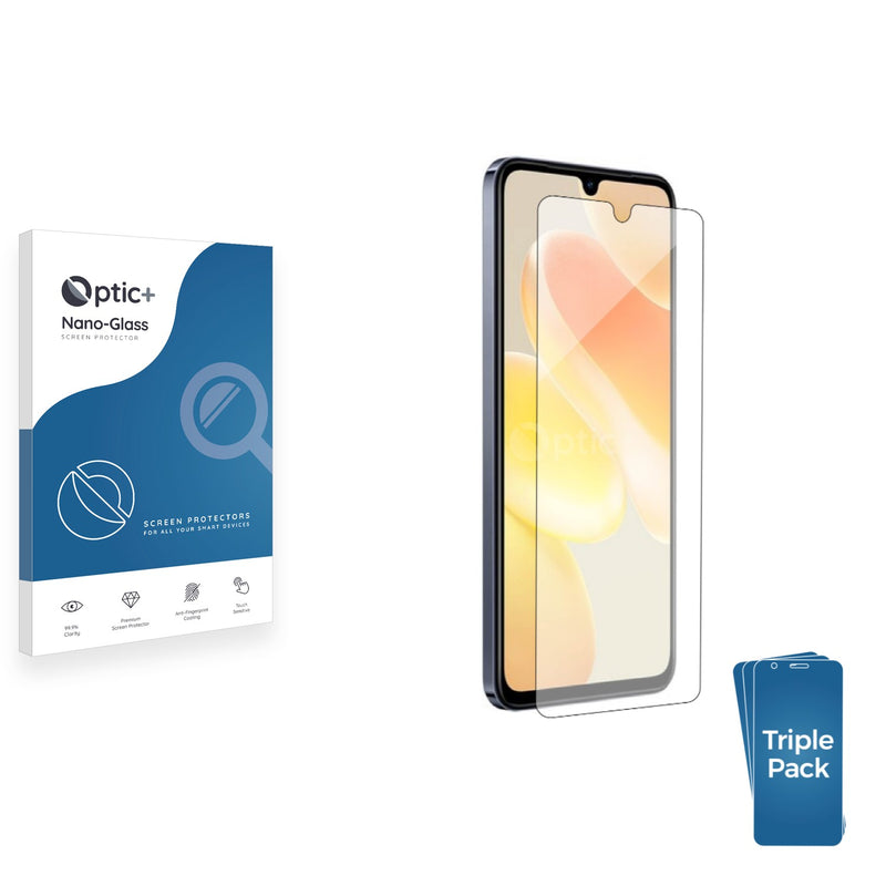 3pk Optic+ Nano Glass Screen Protectors for Vivo X80 Lite