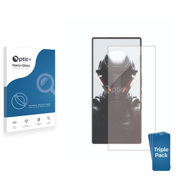 3-pack of Nano Glass screen protectors for ZTE Nubia Red Magic 9S Pro