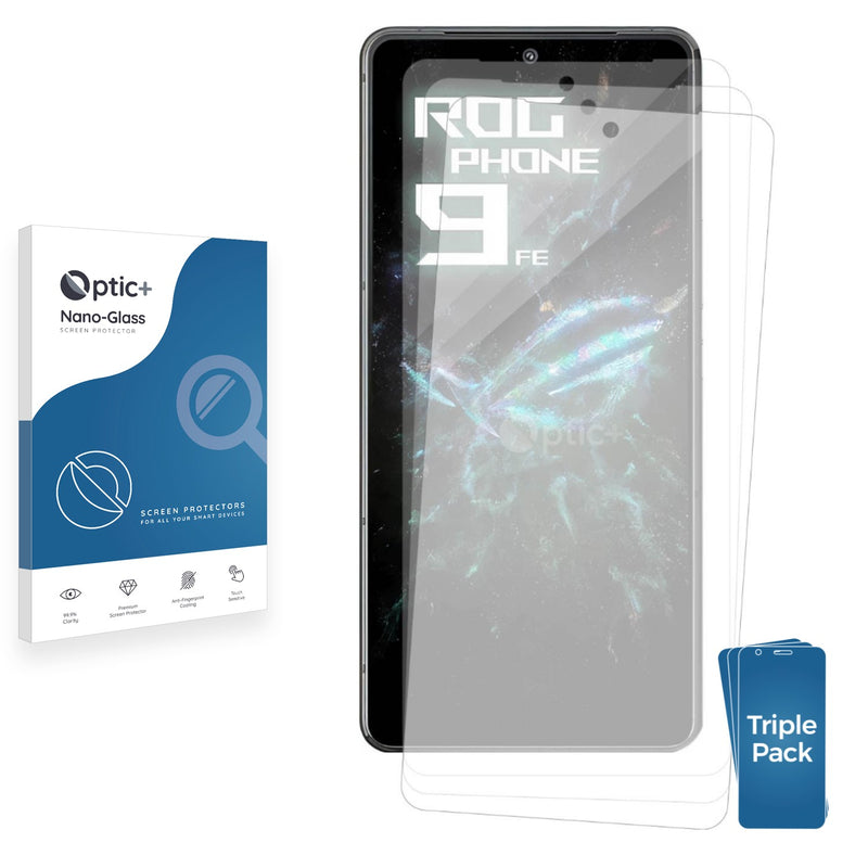 3-pack of Nano Glass screen protectors for ASUS ROG Phone 9 FE