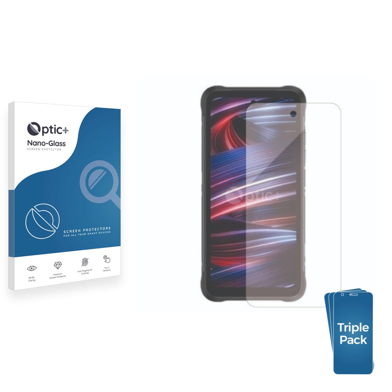 3pk Optic+ Nano Glass Screen Protectors for Umidigi Bison GT2 Pro 5G