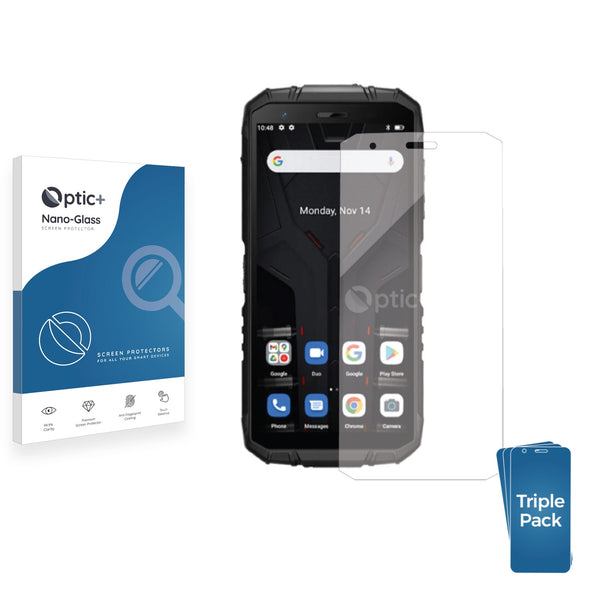 3pk Optic+ Nano Glass Screen Protectors for Doogee S41 Pro