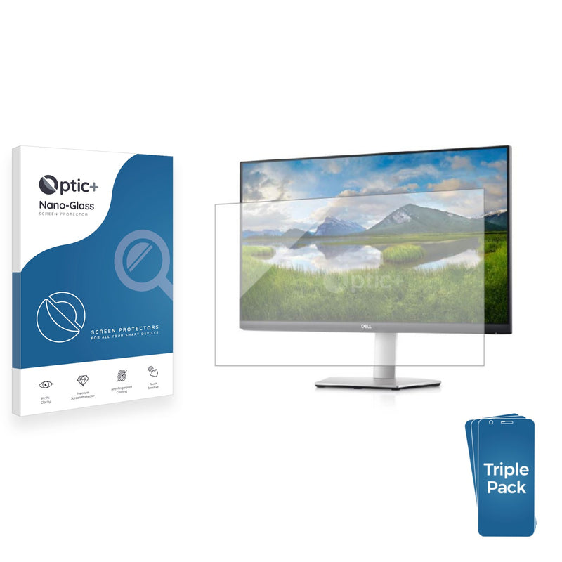 3-pack of Nano Glass screen protectors for Dell 27" 4K UHD Monitor - S2721QS