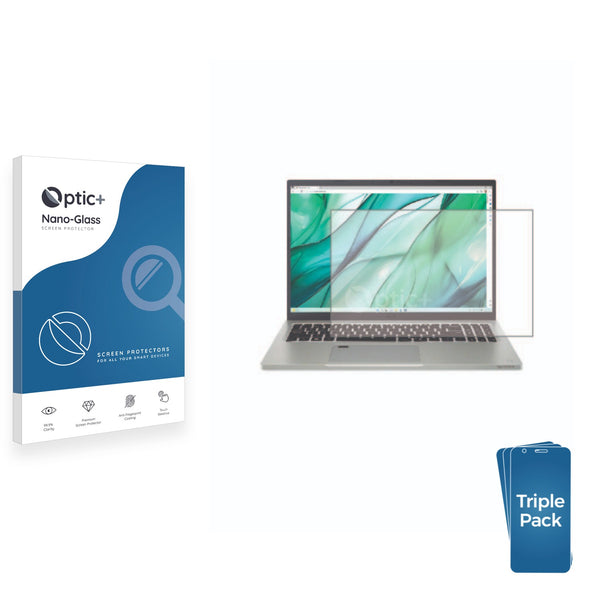 3pk Optic+ Nano Glass Screen Protectors for Acer Aspire Vero 16