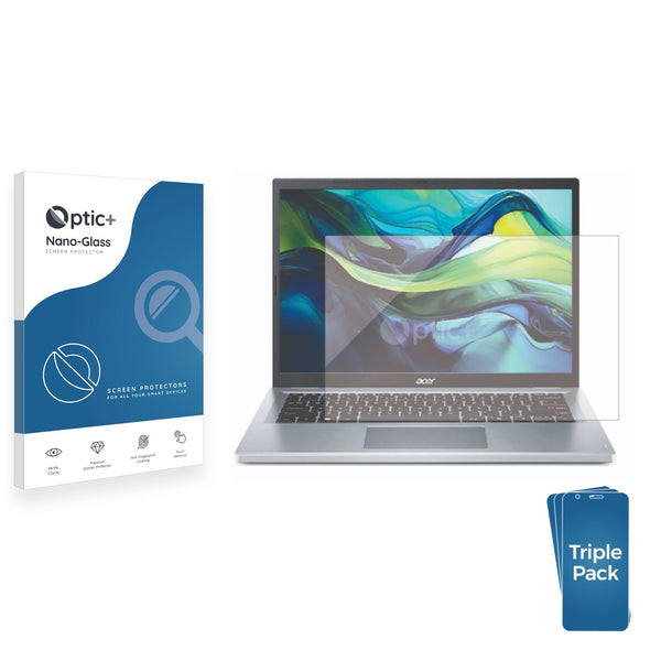 3pk Optic+ Nano Glass Screen Protectors for Acer Aspire Go 14"