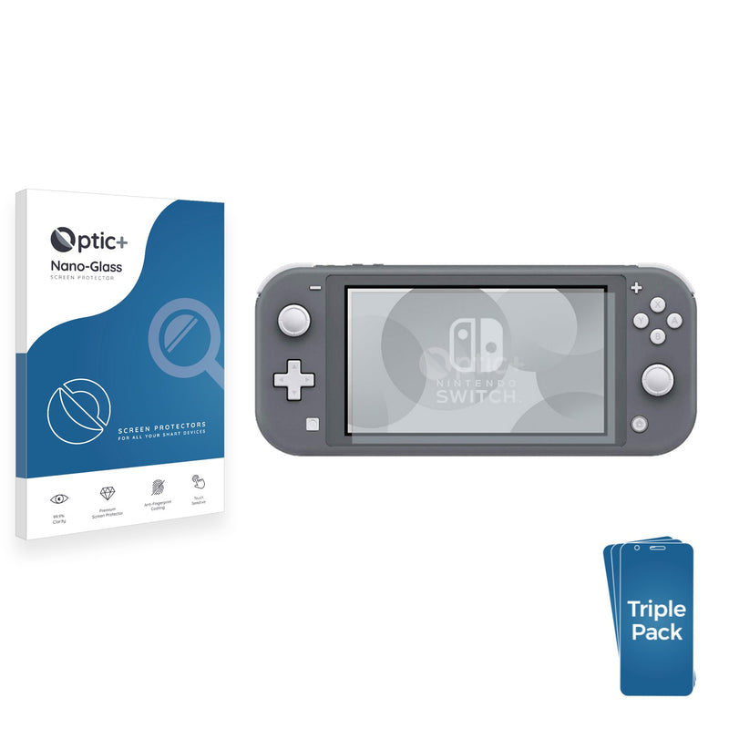 3pk Optic+ Nano Glass Screen Protectors for Nintendo Switch Lite