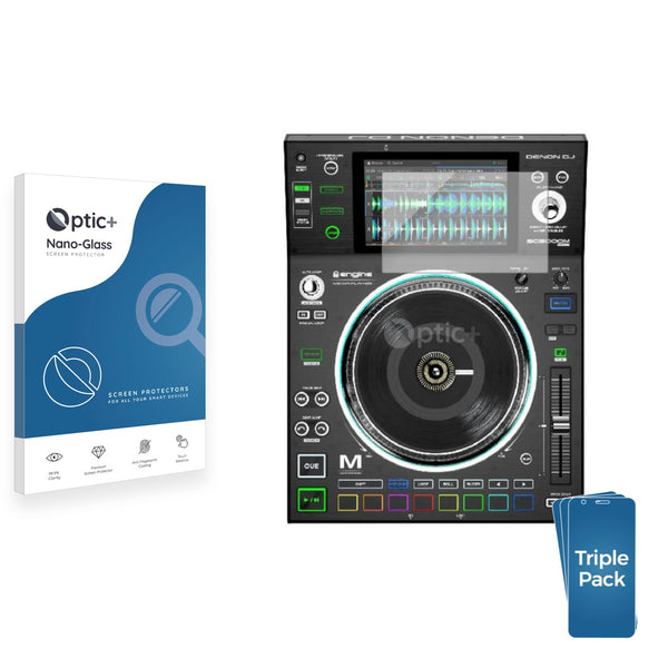 3-pack of Nano Glass screen protectors for Denon DJ SC5000