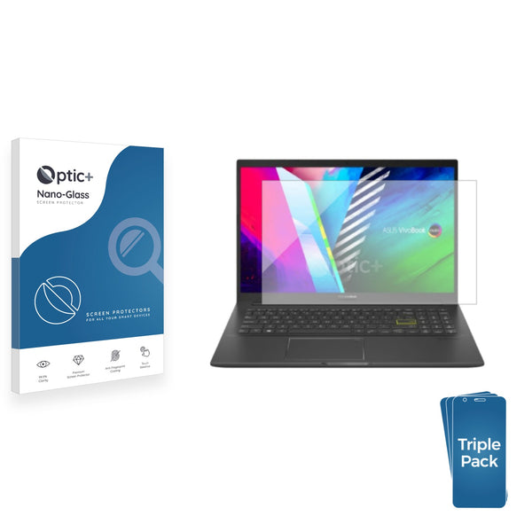 3pk Optic+ Nano Glass Screen Protectors for ASUS Vivobook Go 15 OLED