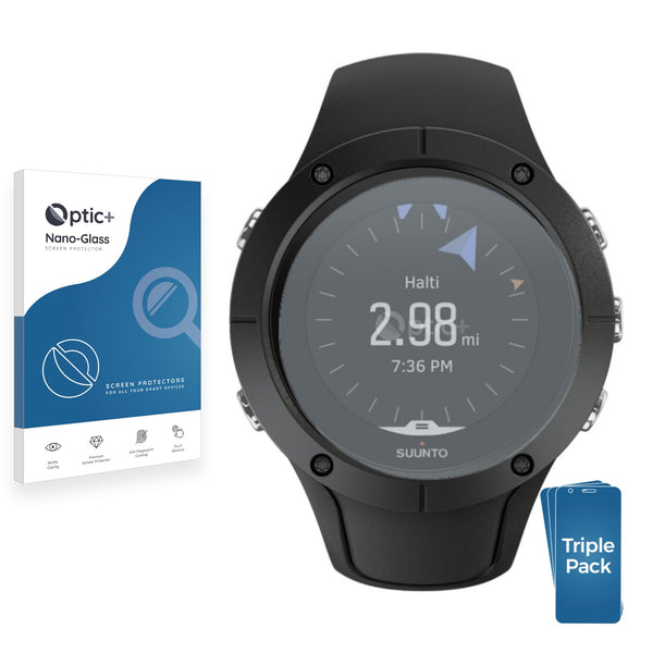 3pk Optic+ Nano Glass Screen Protectors for Suunto Spartan Trainer