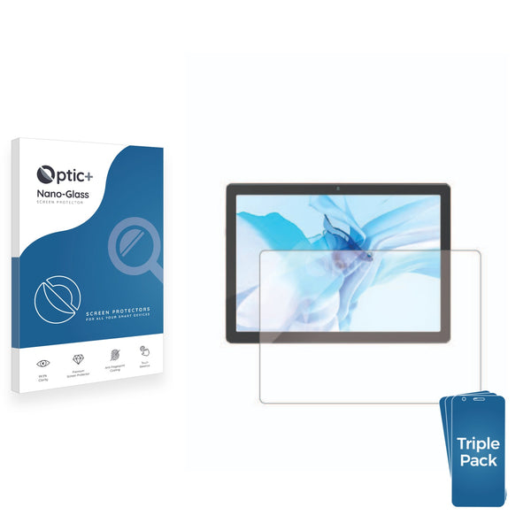 3pk Optic+ Nano Glass Screen Protectors for Freeski FSKC10 10.1