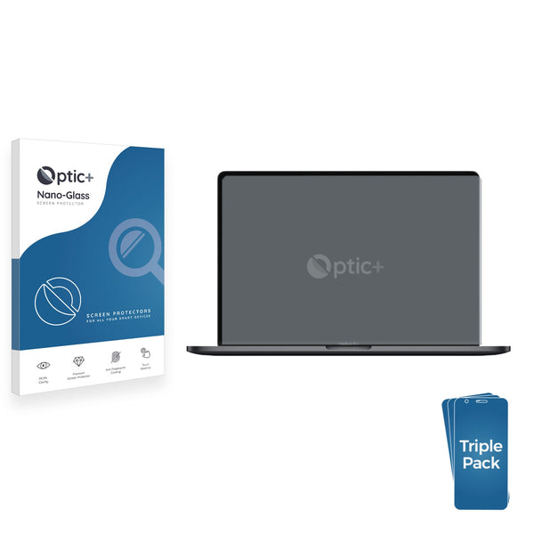 3pk Optic+ Nano Glass Screen Protectors for Apple MacBook Pro 13 2020