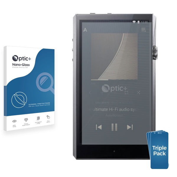 3pk Optic+ Nano Glass Screen Protectors for Astell&Kern A&ultima SP1000