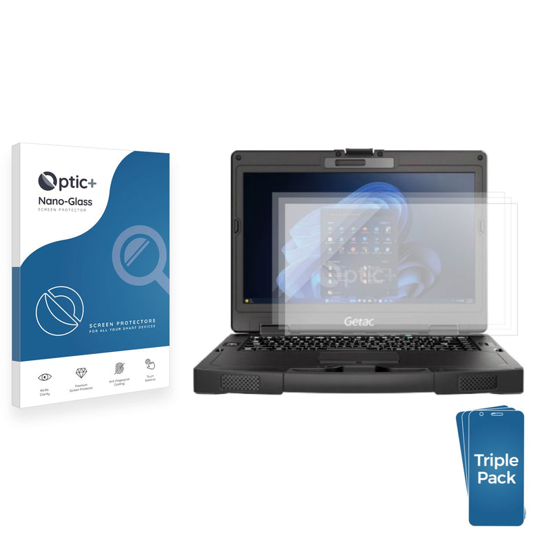 3-pack of Nano Glass screen protectors for Getac S410 G4