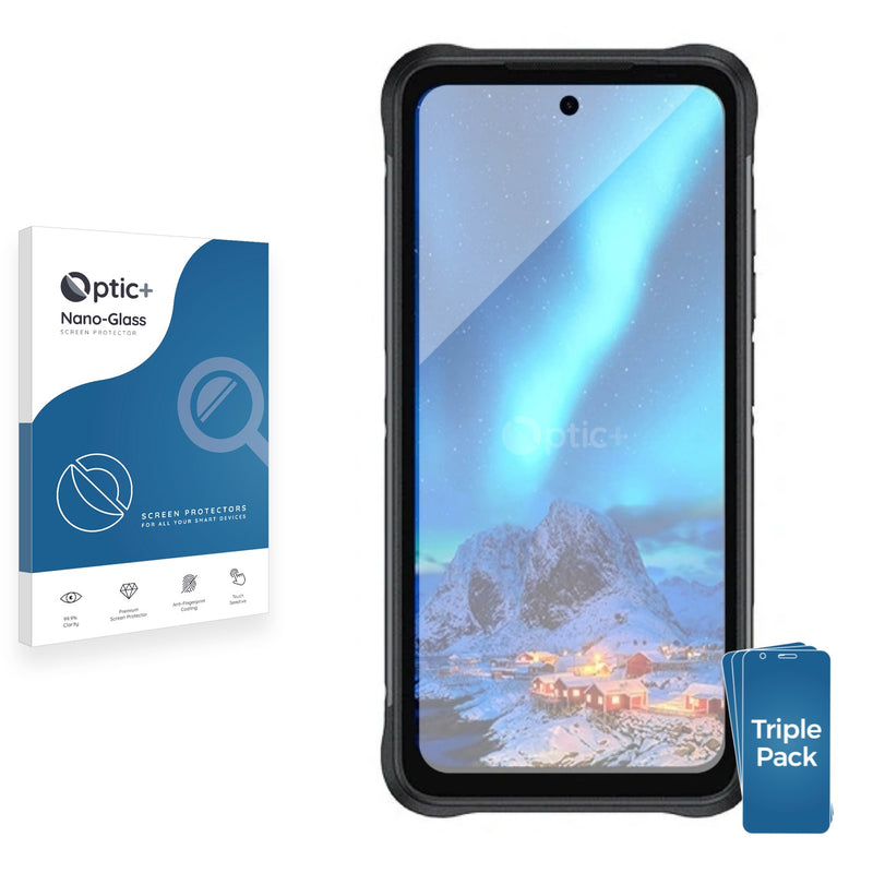 3pk Optic+ Nano Glass Screen Protectors for Umidigi Bison X20