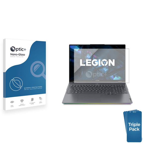 3pk Optic+ Nano Glass Screen Protectors for Lenovo Legion 7i Gen 6 16