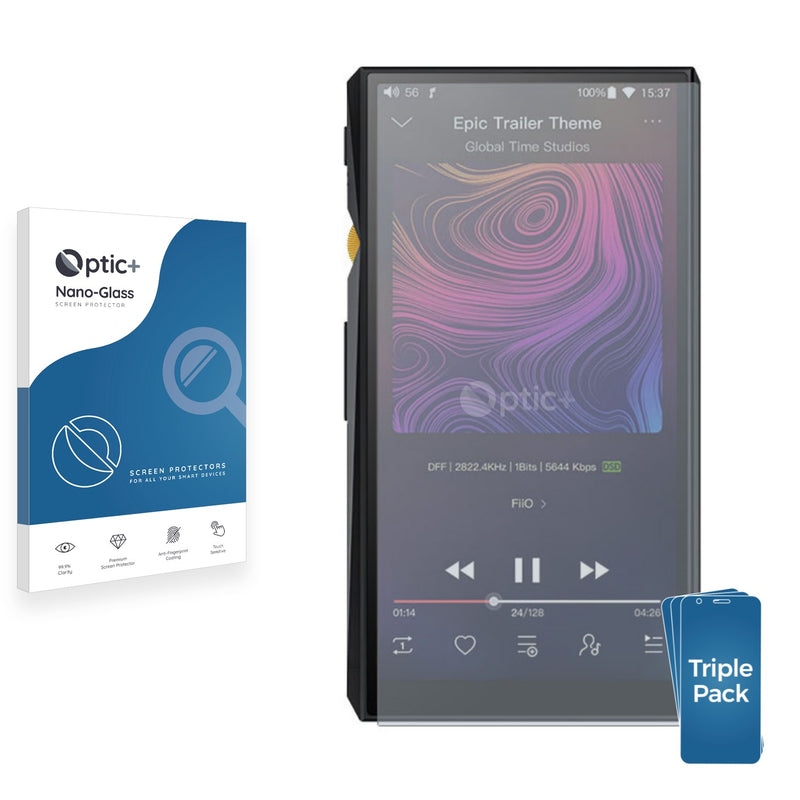 3pk Optic+ Nano Glass Screen Protectors for FiiO M11