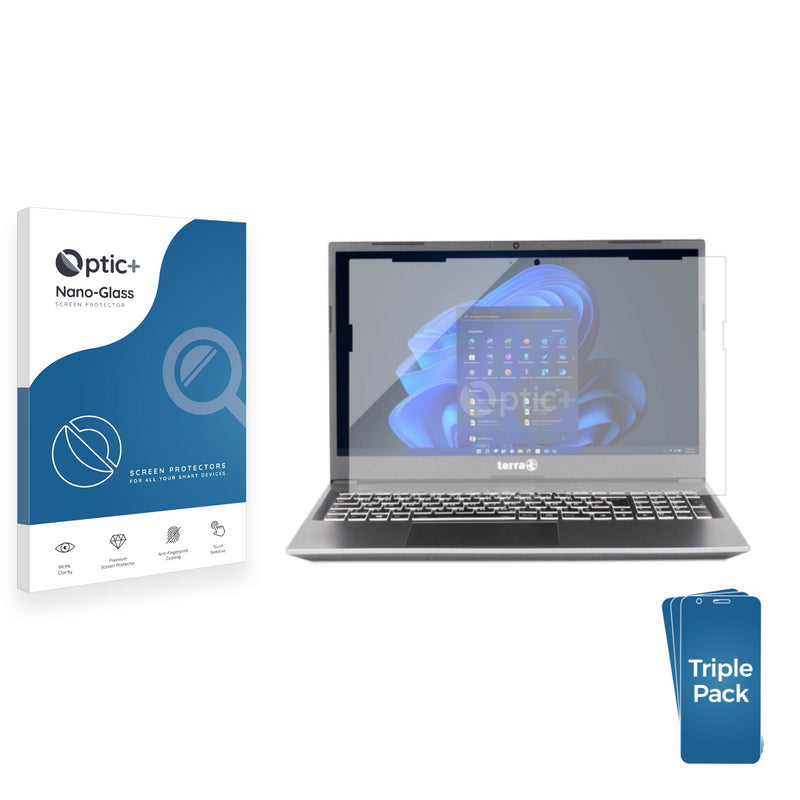 3-pack of Nano Glass screen protectors for Wortmann Terra Mobile 1517R