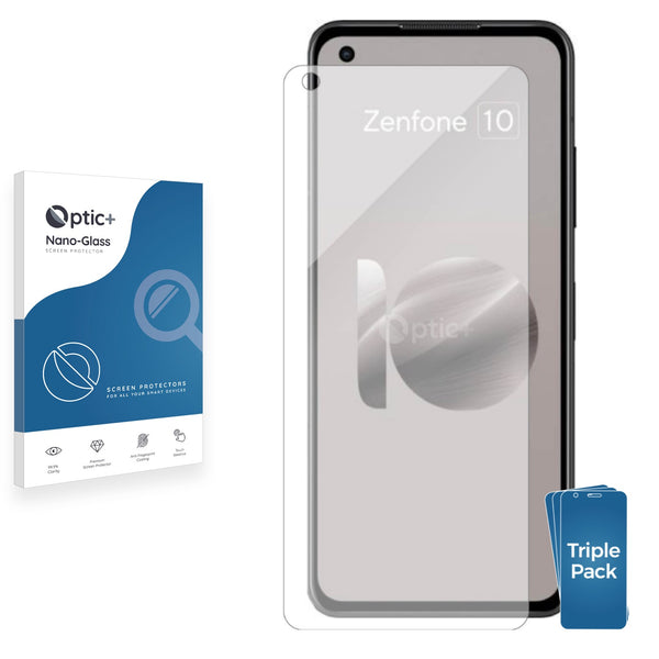 3pk Optic+ Nano Glass Screen Protectors for Asus ZenFone 10