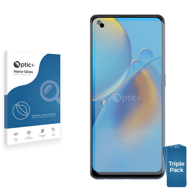 3pk Optic+ Nano Glass Screen Protectors for Oppo A74 5G